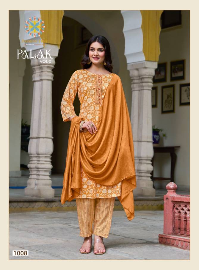 Palak Vol 1 By Passion Tree Straight Cut Kurti With Bottom Dupatta Wholesale Shop In Surat